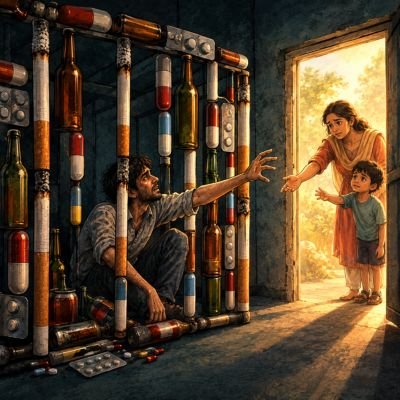 रिकवरी और परिवार की ओर बढ़ता व्यक्ति